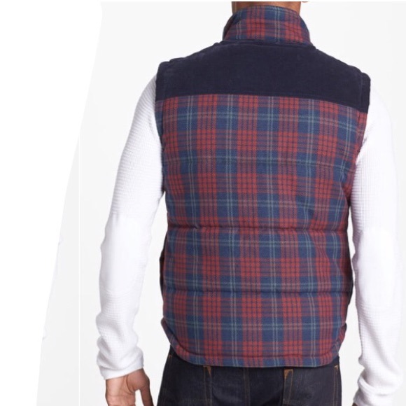 Kane & Unke Quilted Plaid Vest w/ Corduroy Yokes - Picture 3 of 8